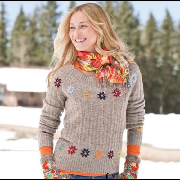 Sundance Sweaters - SALE!! Sundance Lambswool Snowflake Sweater